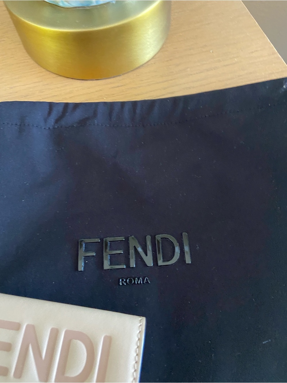 Fendi Roma Beige Bifold Wallet w/ Snap Closure, RFID Blocking, Logo - Picture 2 of 6